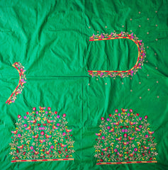 NR475G - Green Colour Computer Multi Work Blouse