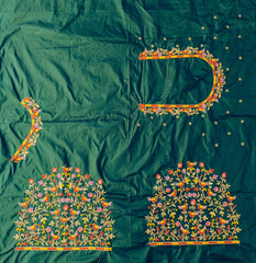 NR475BG - Bottle Green Colour Computer Multi Work Blouse