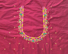 NR475M - Maroon Colour Computer Multi Work Blouse