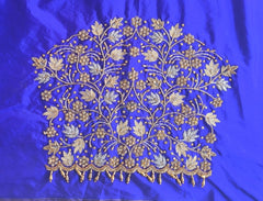 NR1299IB -Ink Blue Colour Computer Maggam Work Blouse