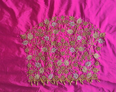 NR1299RP -Rani Pink Colour Computer Maggam Work Blouse