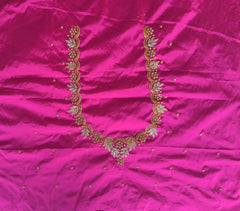 NR1299RP -Rani Pink Colour Computer Maggam Work Blouse