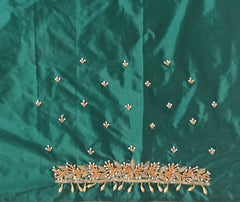 NR750BG - Bottle Green Colour Maggam Work Blouse