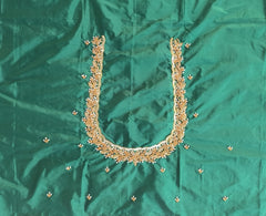 NR750BG - Bottle Green Colour Maggam Work Blouse