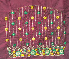 NR449M - Maroon Colour Computer Multi Work Blouse