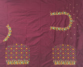 NR449M - Maroon Colour Computer Multi Work Blouse