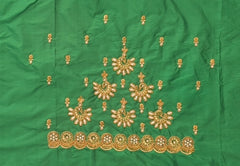 NR849G- Green Colour Computer Maggam Work Blouse