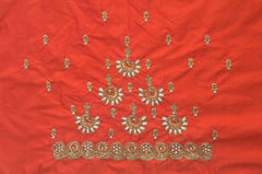 NR849OR- Orange Colour Computer Maggam Work Blouse