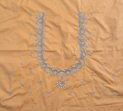 NR849Y- Yellow Colour Computer Maggam Work Blouse