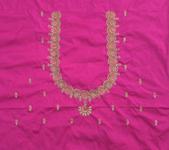 NR849P- Pink Colour Computer Maggam Work Blouse