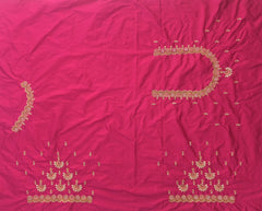 NR849TP- Tomato Pink Colour Computer Maggam Work Blouse