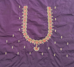 NR849WN- Wine Colour Computer Maggam Work Blouse