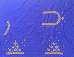 NR849IB- Ink Blue Colour Computer Maggam Work Blouse