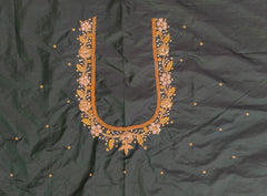 NR1148BG - Bottle Green Colour Maggam Work Blouse