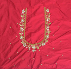 NR1148R - Red Colour Maggam Work Blouse