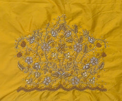 NR1148Y - Yellow Colour Maggam Work Blouse