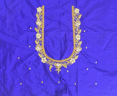 NR1148IB - Ink Blue Colour Maggam Work Blouse