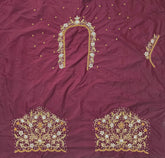 NR1148DM - Dark Maroon Colour Maggam Work Blouse