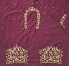 NR1148DM - Dark Maroon Colour Maggam Work Blouse