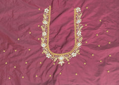 NR1148DM - Dark Maroon Colour Maggam Work Blouse