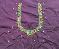 NR485WN - Wine Colour Computer Multi Work Blouse