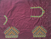 NR485DM - Dark Maroon Colour Computer Multi Work Blouse