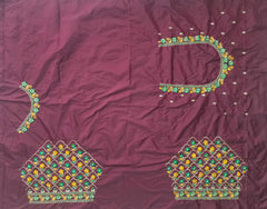 NR485DM - Dark Maroon Colour Computer Multi Work Blouse