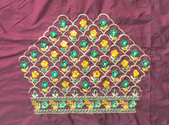 NR485DM - Dark Maroon Colour Computer Multi Work Blouse