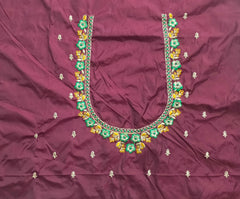 NR485DM - Dark Maroon Colour Computer Multi Work Blouse