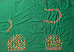 NR485G - Green Colour Computer Multi Work Blouse