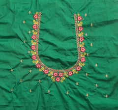 NR485G - Green Colour Computer Multi Work Blouse