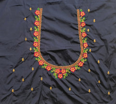 NR485NB -Navy Blue Colour Computer Multi Work Blouse