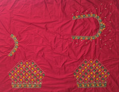 NR485R -Red Colour Computer Multi Work Blouse