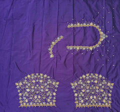 NR1299V- Violet Colour Computer Maggam Work Blouse