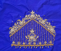 NR1248IB -Ink Blue Colour Maggam Work Blouse