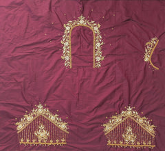 NR1248DM - Dark Maroon Colour Maggam Work Blouse