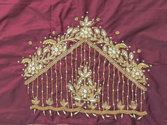 NR1248DM - Dark Maroon Colour Maggam Work Blouse