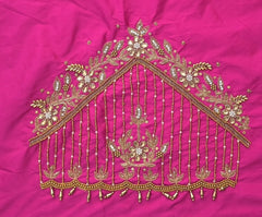 NR1248P - Pink Colour Maggam Work Blouse