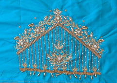 NR1248SB - Sky blue Colour Maggam Work Blouse