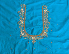 NR1248SB - Sky blue Colour Maggam Work Blouse