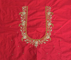 NR1248R - Red Colour Maggam Work Blouse