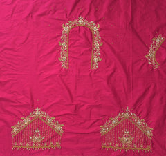 NR1248TP - Tomato Pink Colour Maggam Work Blouse