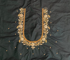 NR1248BG - Bottle Green Colour Maggam Work Blouse