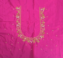NR869P - Pink Colour Maggam Work Blouse