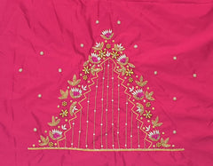 NR869TP - Tomato Pink Colour Maggam Work Blouse