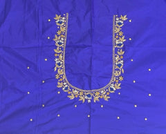 NR869IB - Ink Blue Colour Maggam Work Blouse