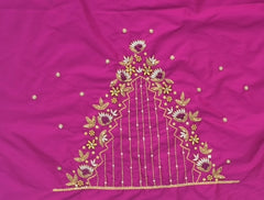 NR869MP - Magenta Pink Colour Maggam Work Blouse