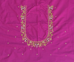 NR869MP - Magenta Pink Colour Maggam Work Blouse
