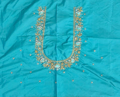 NR869SG - Sea Green Colour Maggam Work Blouse