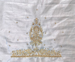 NR839ST - Silver Tissue Colour Maggam Work Blouse